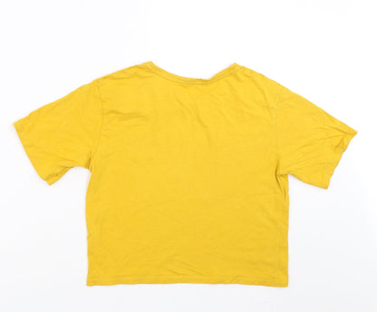 Candy Couture Girls Yellow   Cropped T-Shirt Size 13 Years  - more love