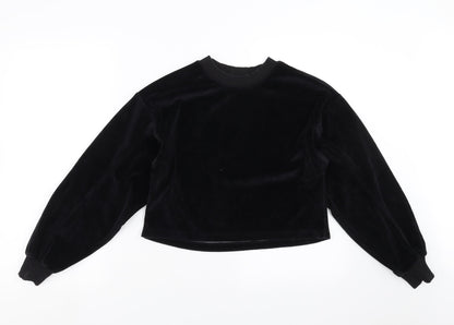 Matalan Girls Black   Pullover Sweatshirt Size 13 Years