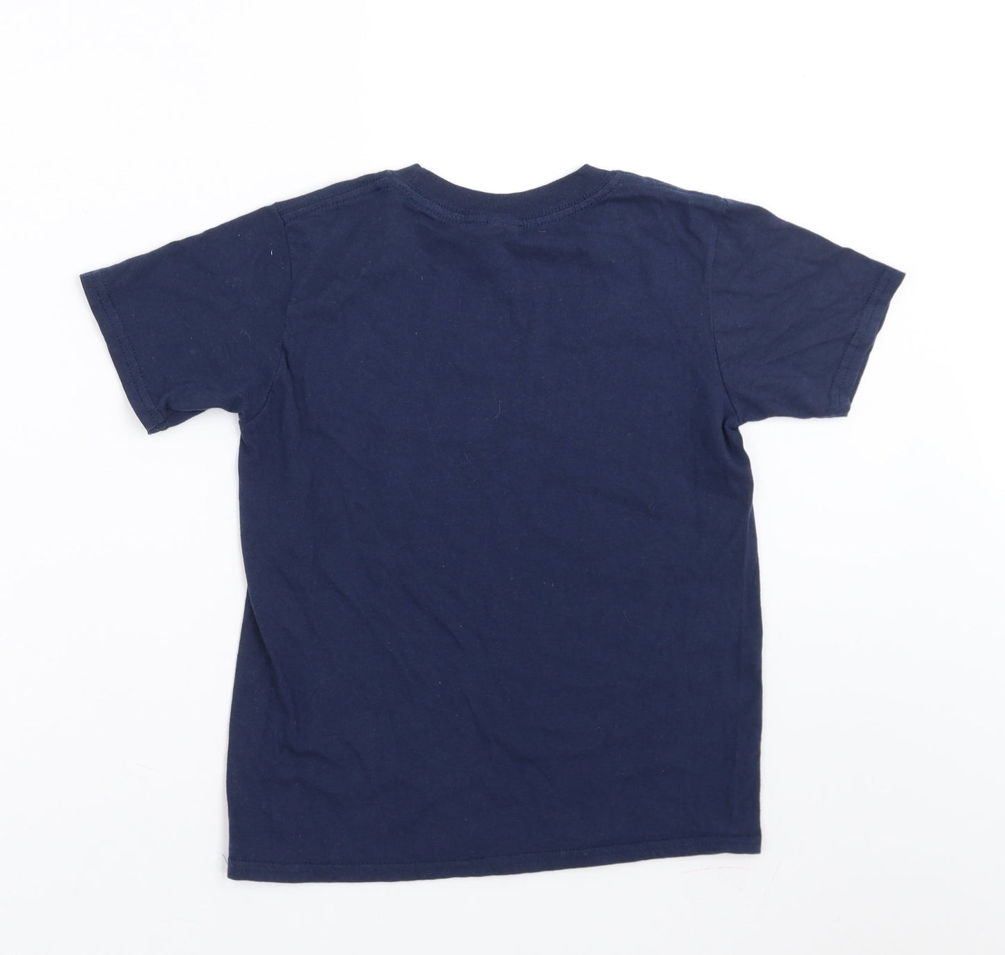 Gildan Girls Blue   Basic T-Shirt Size 7-8 Years  - though she be but little, she is fierce