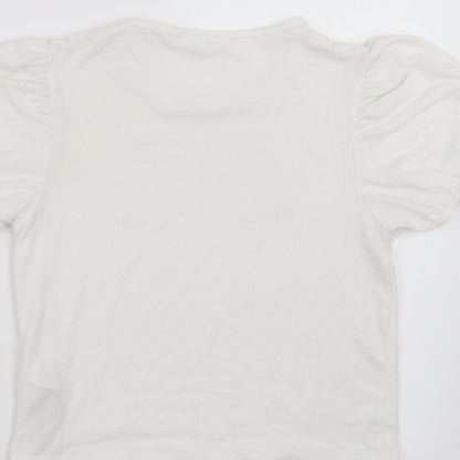 Primark Girls White   Basic T-Shirt Size 10-11 Years  - always see the bright side