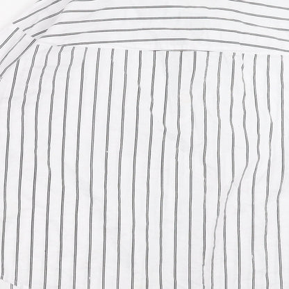 Divided by H&M Womens White Striped  Basic Button-Up Size S