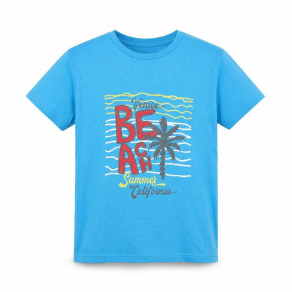 elsima Boys Blue   Basic T-Shirt Size 9 Years  - beach summer