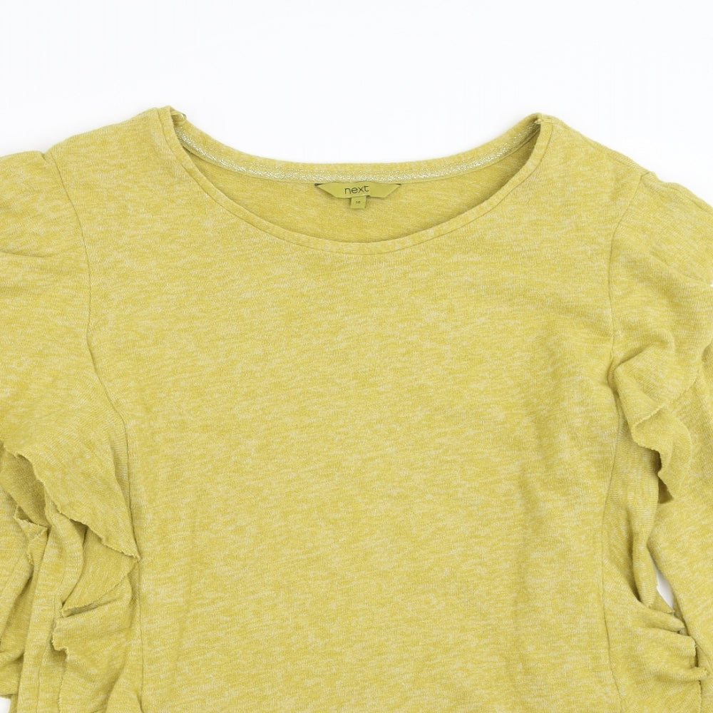 Womens UK Size 16 NEXT Yellow Pullover Jumper