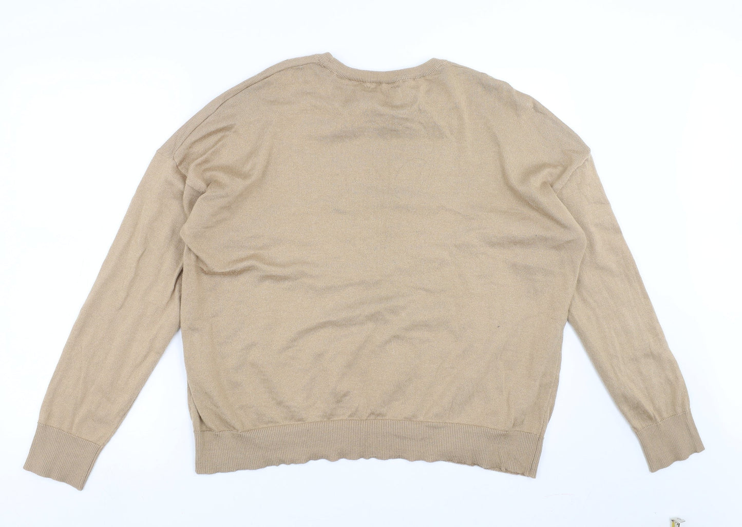 Womens UK Size L New Look Beige Pullover Jumper