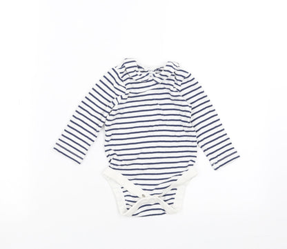 Marks and Spencer Boys Black Striped  Babygrow One-Piece Size 6-9 Months