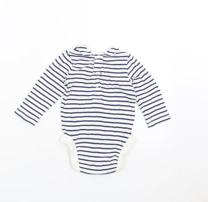 Marks and Spencer Boys Black Striped  Babygrow One-Piece Size 6-9 Months