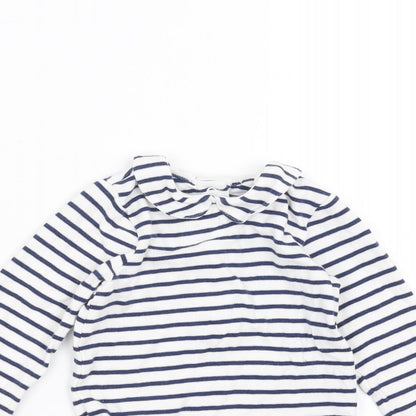 Marks and Spencer Boys Black Striped  Babygrow One-Piece Size 6-9 Months