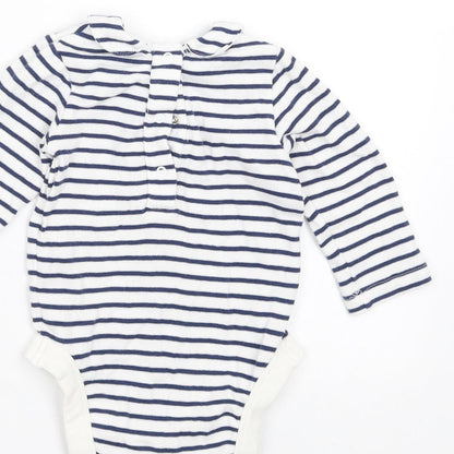 Marks and Spencer Boys Black Striped  Babygrow One-Piece Size 6-9 Months