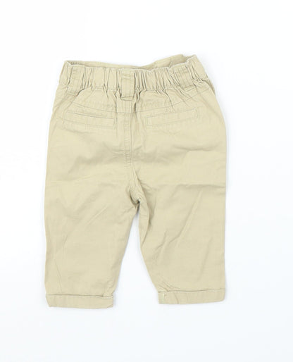 F&F Boys Beige   Capri Trousers Size 3-6 Months