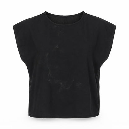 Womens UK Size S Preworn Black Basic Blouse