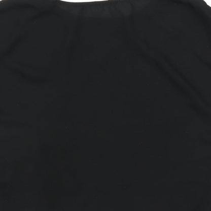 Womens UK Size S Preworn Black Basic Blouse