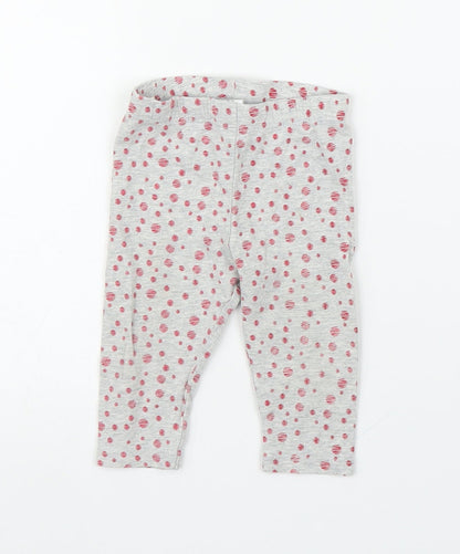 Baby Club Girls Grey   Capri Leggings Size 3-6 Months