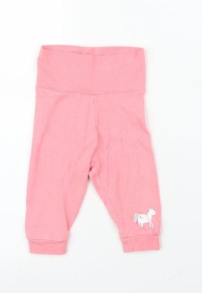 Lupilu Girls Pink   Capri Leggings Size 3-6 Months  - Unicorn