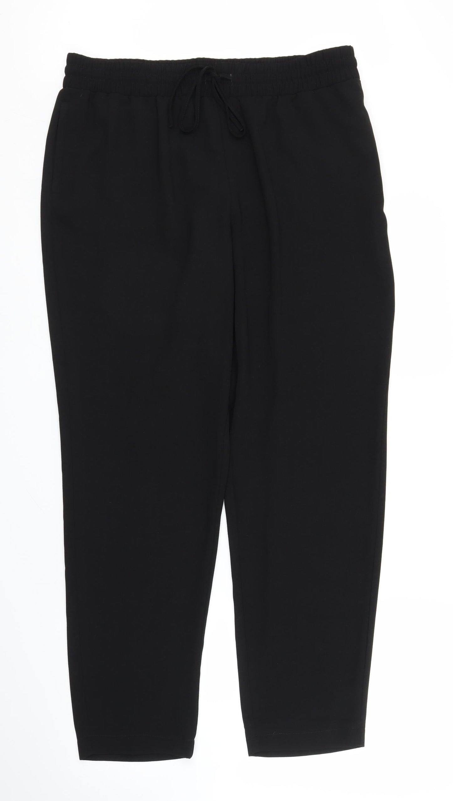Womens UK Size 16 Very Regular Fit  Black Trousers