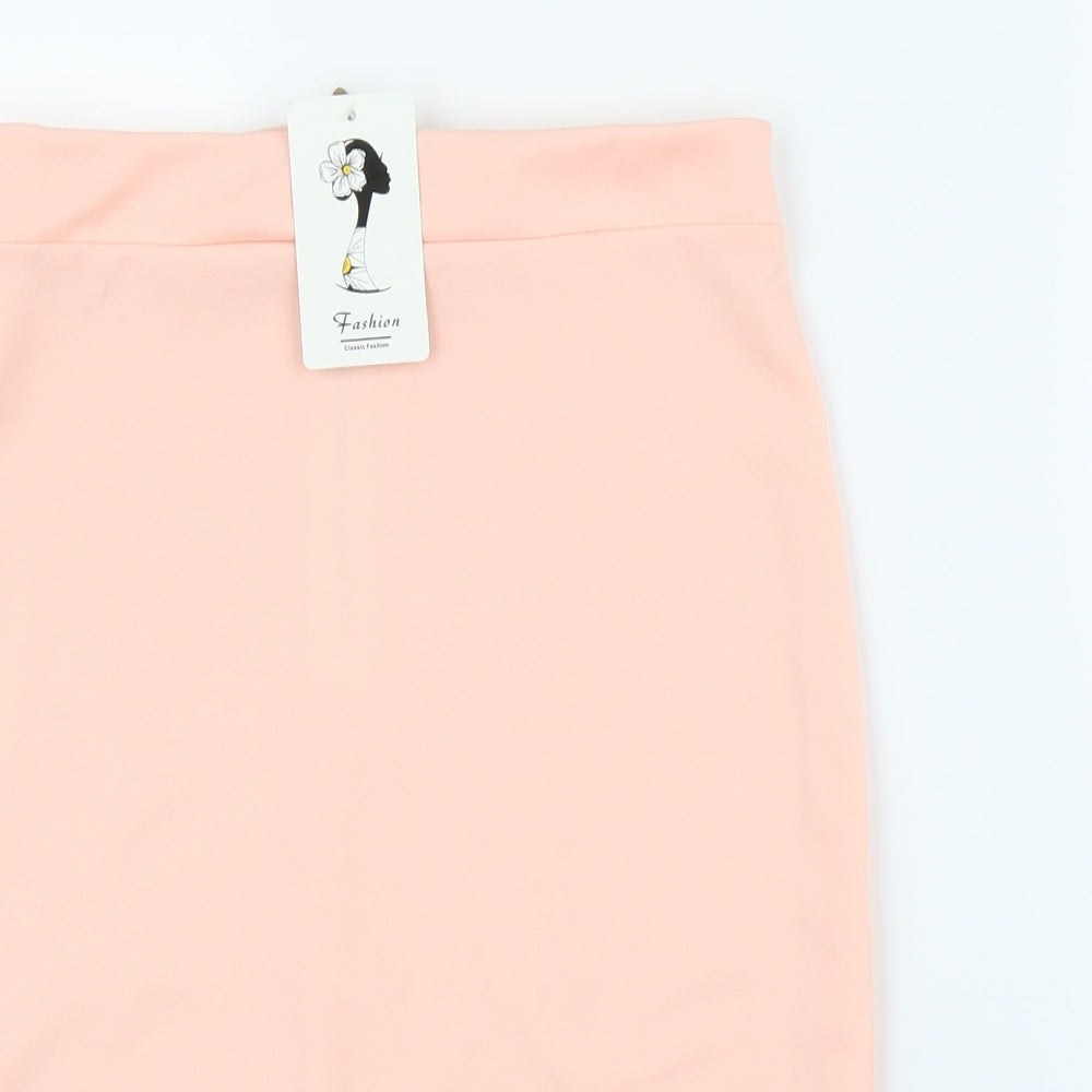 Zhounuif Womens Pink   Straight & Pencil Skirt Size S