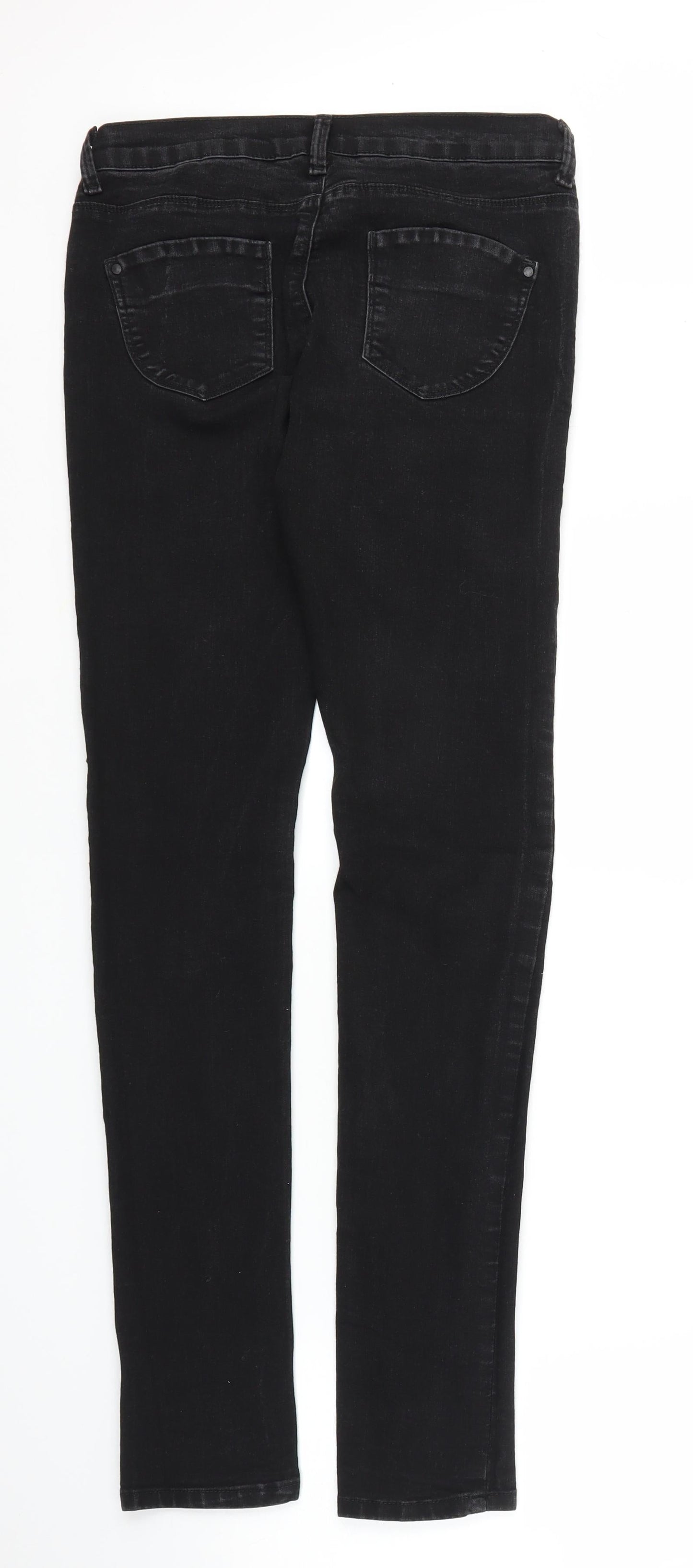Primark Womens Black  Denim Skinny Jeans Size 10 L30 in