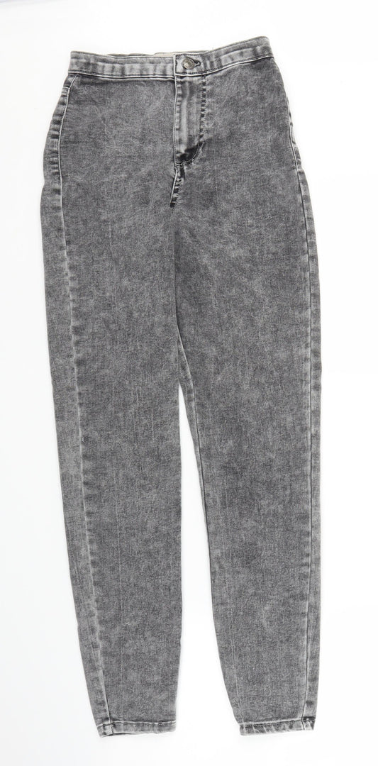 Primark Womens Grey  Denim Skinny Jeans Size 8 L27 in