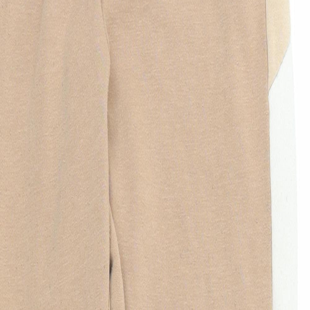 Womens UK Size S Preworn Regular Fit Sweatpants Beige Trousers