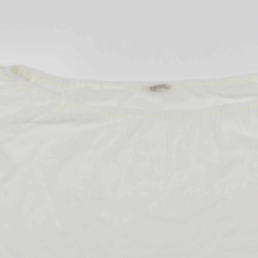 Papaya Womens White   Basic Blouse Size L