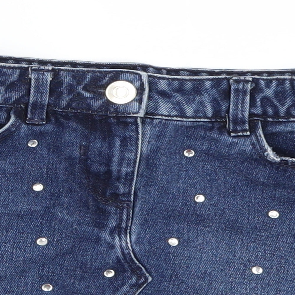 Matalan Girls Blue  Denim Mini Skirt Size 6 Years
