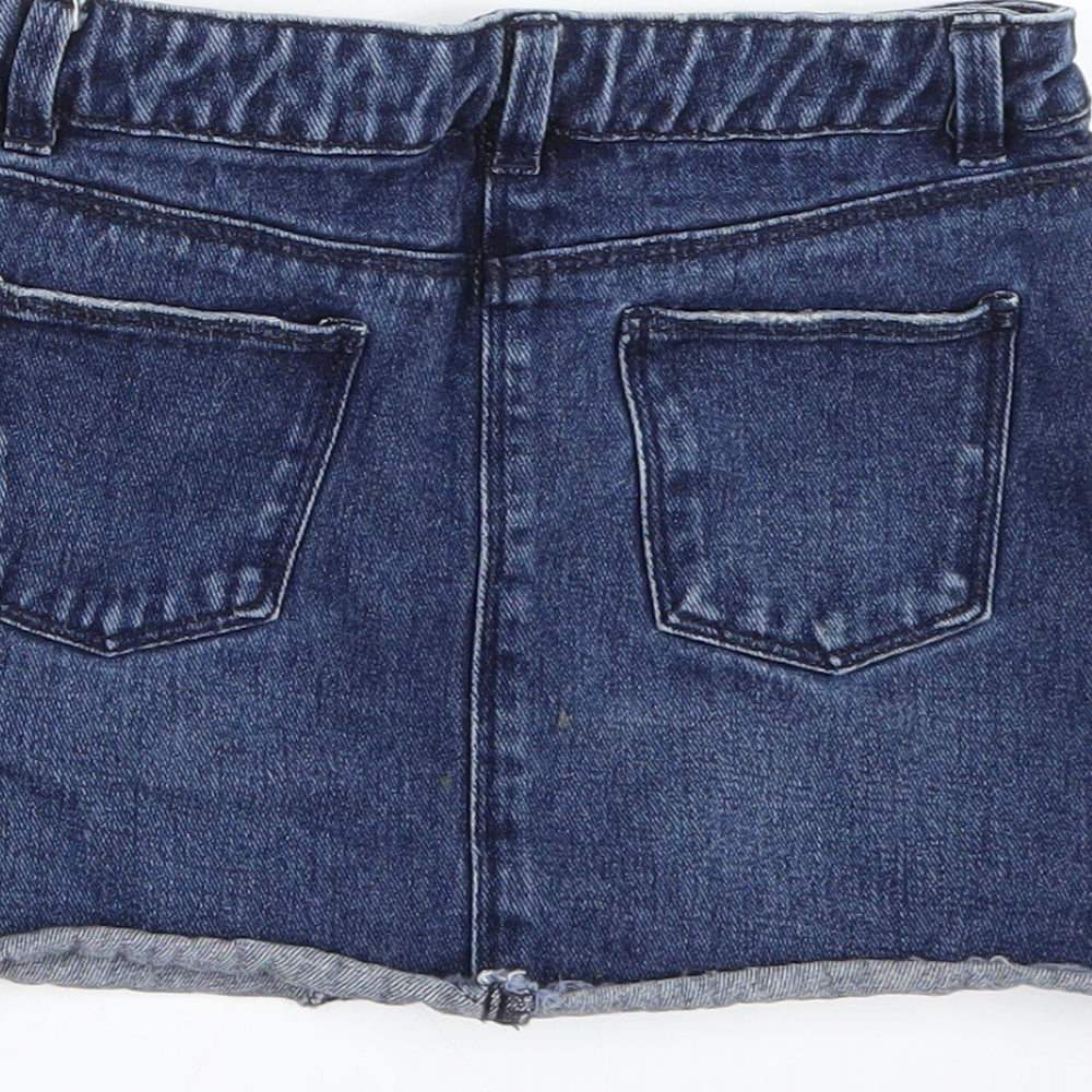 Matalan Girls Blue  Denim Mini Skirt Size 6 Years