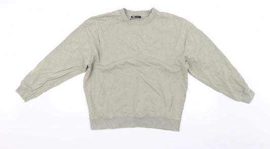 Womens UK Size M Zara Green Henley Jumper