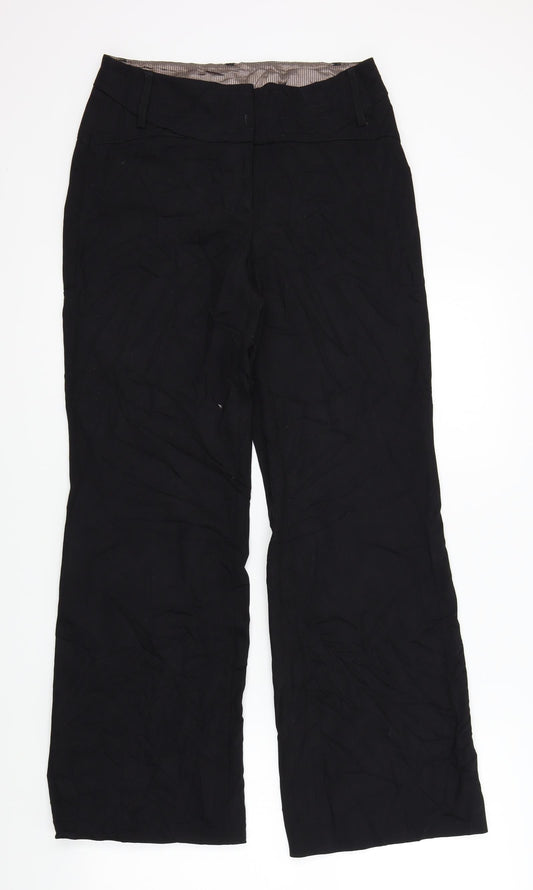 Womens UK Size 8 NEXT Regular Fit  Black Trousers