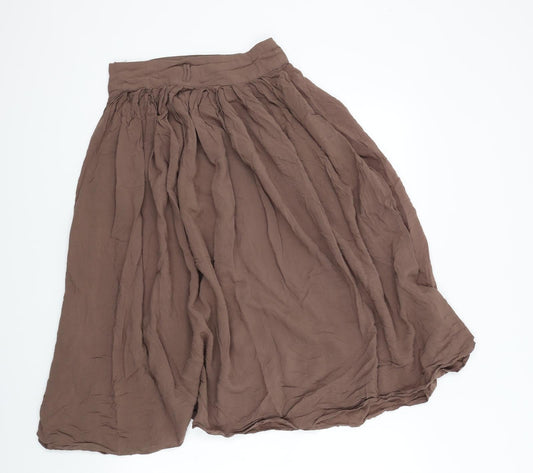 FOREVER 21 Womens Brown   Flare Skirt Size S