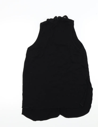 Womens UK Size 6 Topshop Black Basic Blouse