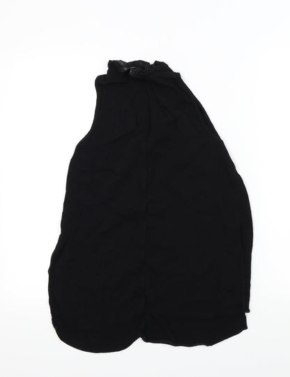 Womens UK Size 6 Topshop Black Basic Blouse