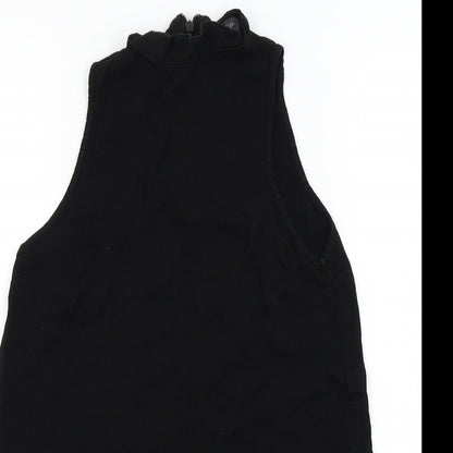 Womens UK Size 6 Topshop Black Basic Blouse