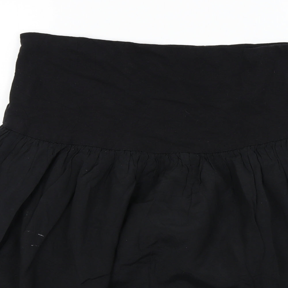 DEBINHAMS Womens Black Floral  Flare Skirt Size 8