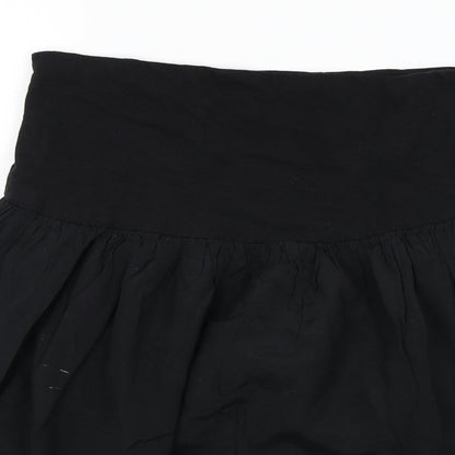DEBINHAMS Womens Black Floral  Flare Skirt Size 8