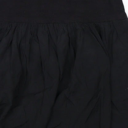 DEBINHAMS Womens Black Floral  Flare Skirt Size 8