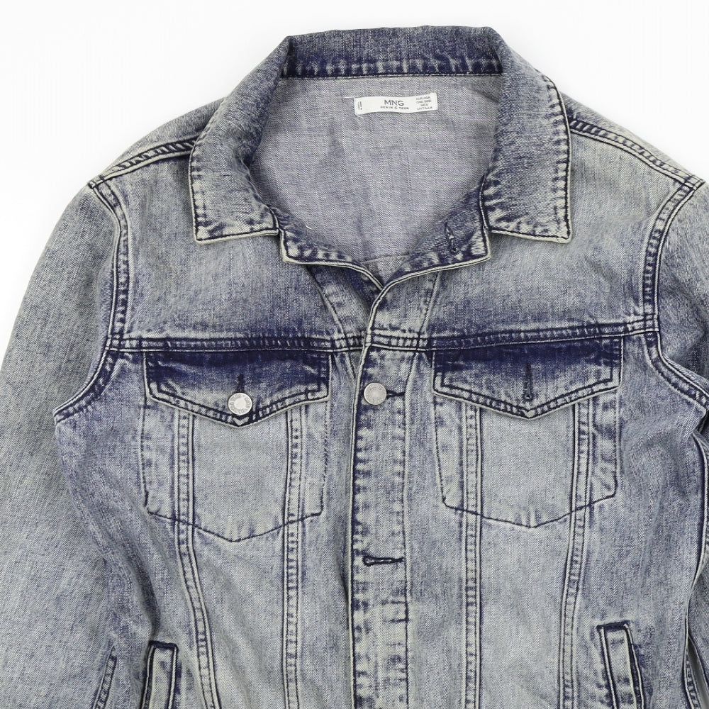 MNG Womens Blue   Jacket  One Size  - Distressed