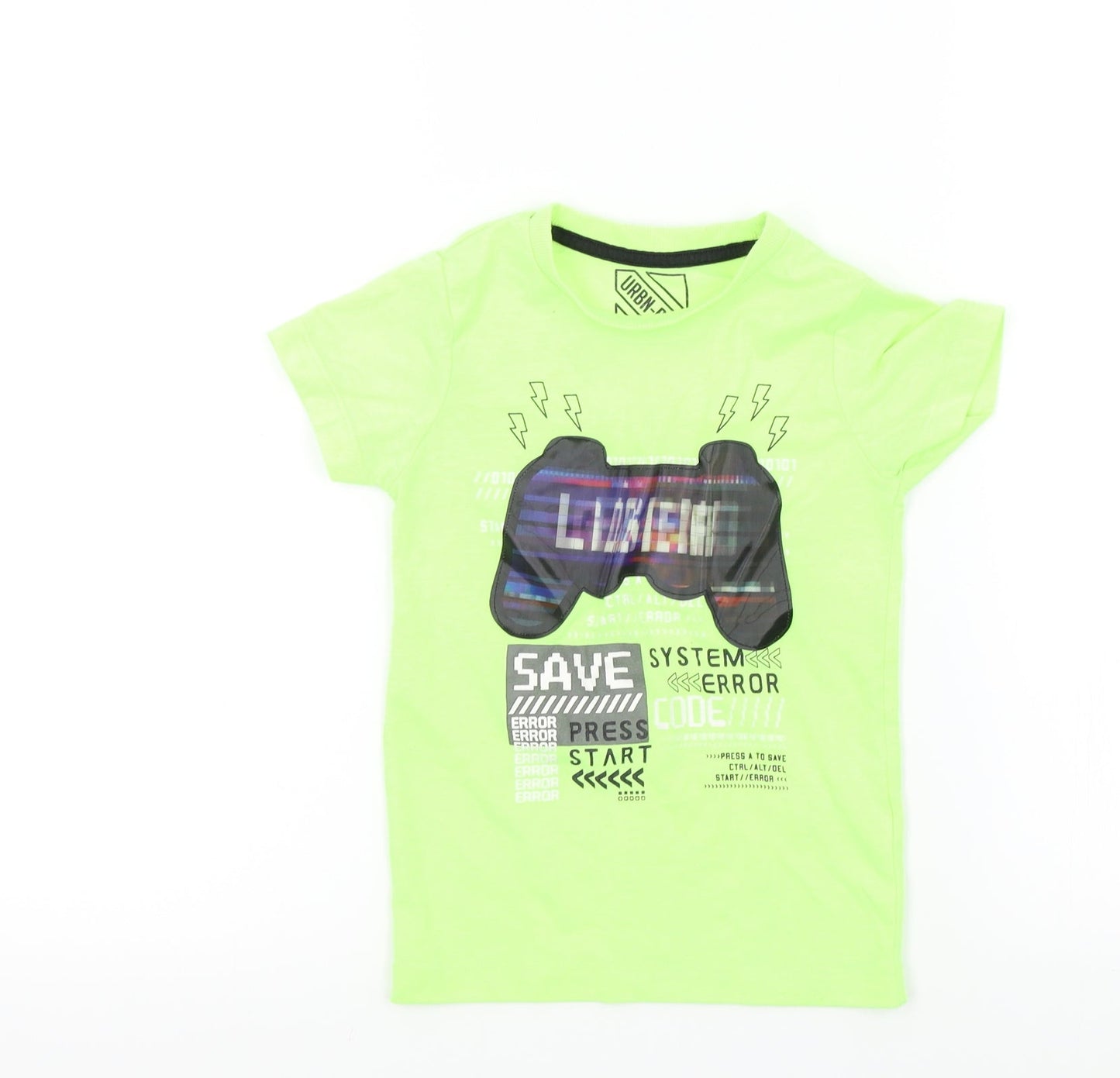 Primark Boys Yellow   Basic T-Shirt Size 5 Years