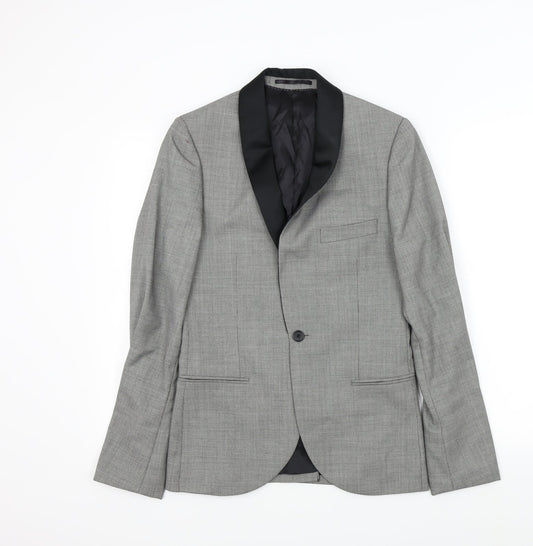 Mens UK Size M Topman Regular Grey Suit Jacket