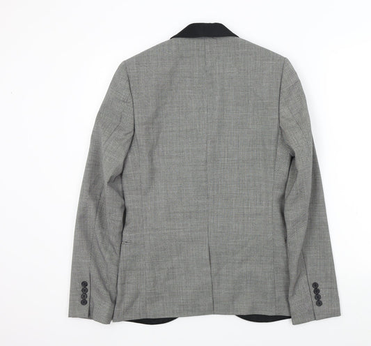 Mens UK Size M Topman Regular Grey Suit Jacket