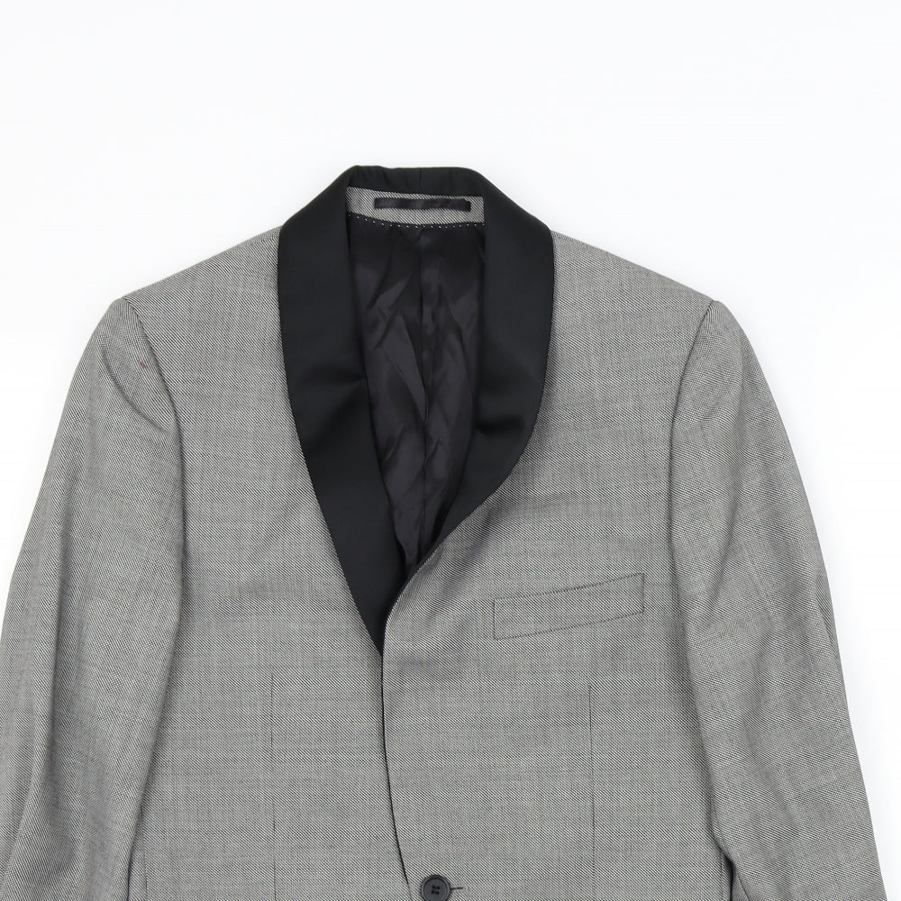 Mens UK Size M Topman Regular Grey Suit Jacket