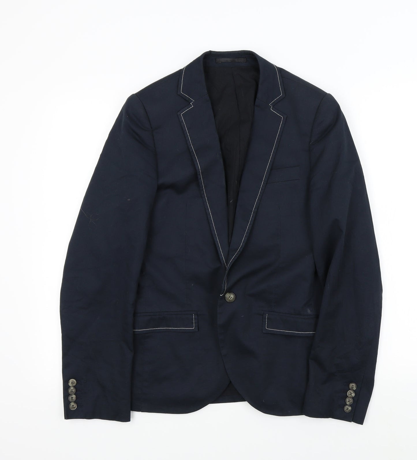 Mens UK Size 36 Topman Regular Blue Suit Jacket