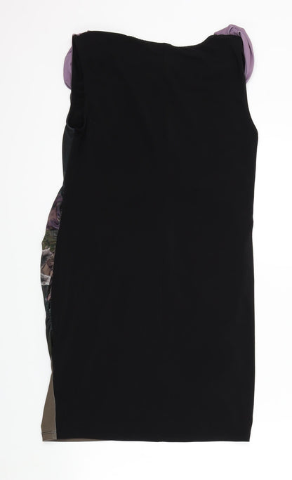 Body Flirt Womens Black Floral  A-Line  Size 40