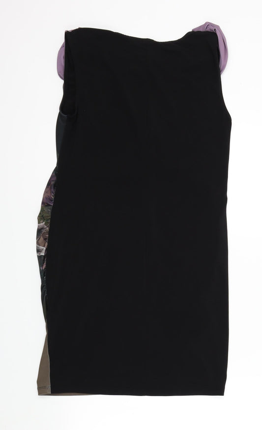 Body Flirt Womens Black Floral  A-Line  Size 40