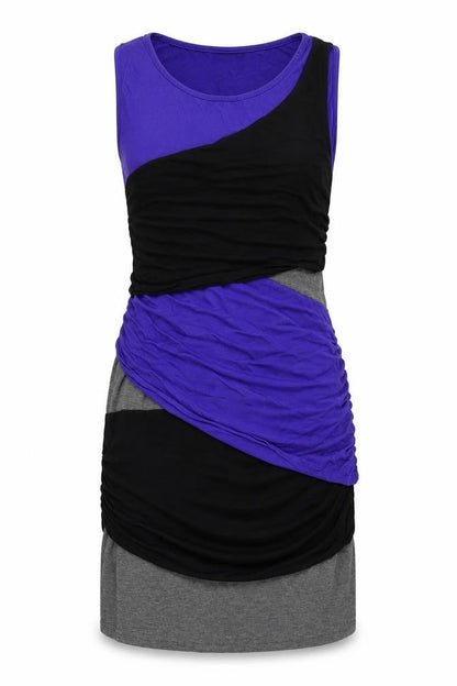 Body Flirt Womens Blue Colourblock  A-Line  Size 40