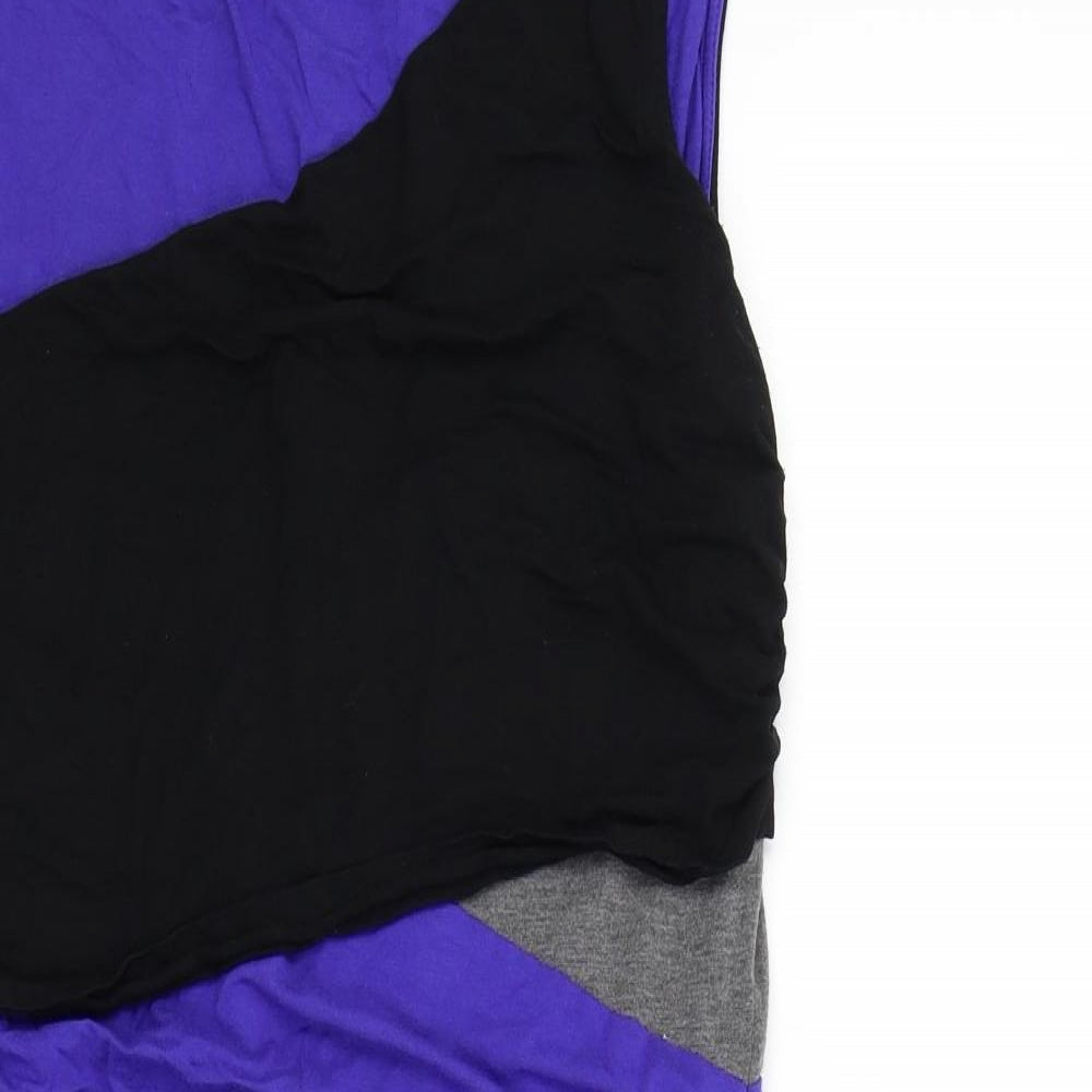 Body Flirt Womens Blue Colourblock  A-Line  Size 40