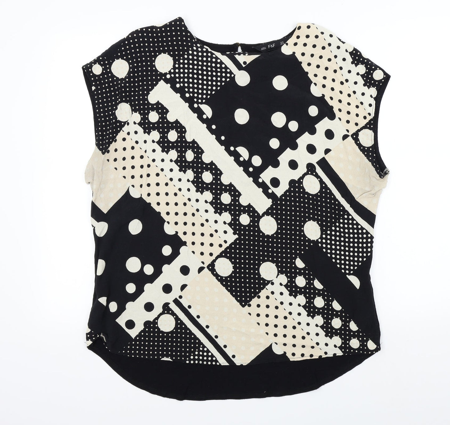 F&F Womens Black   Basic T-Shirt Size 10