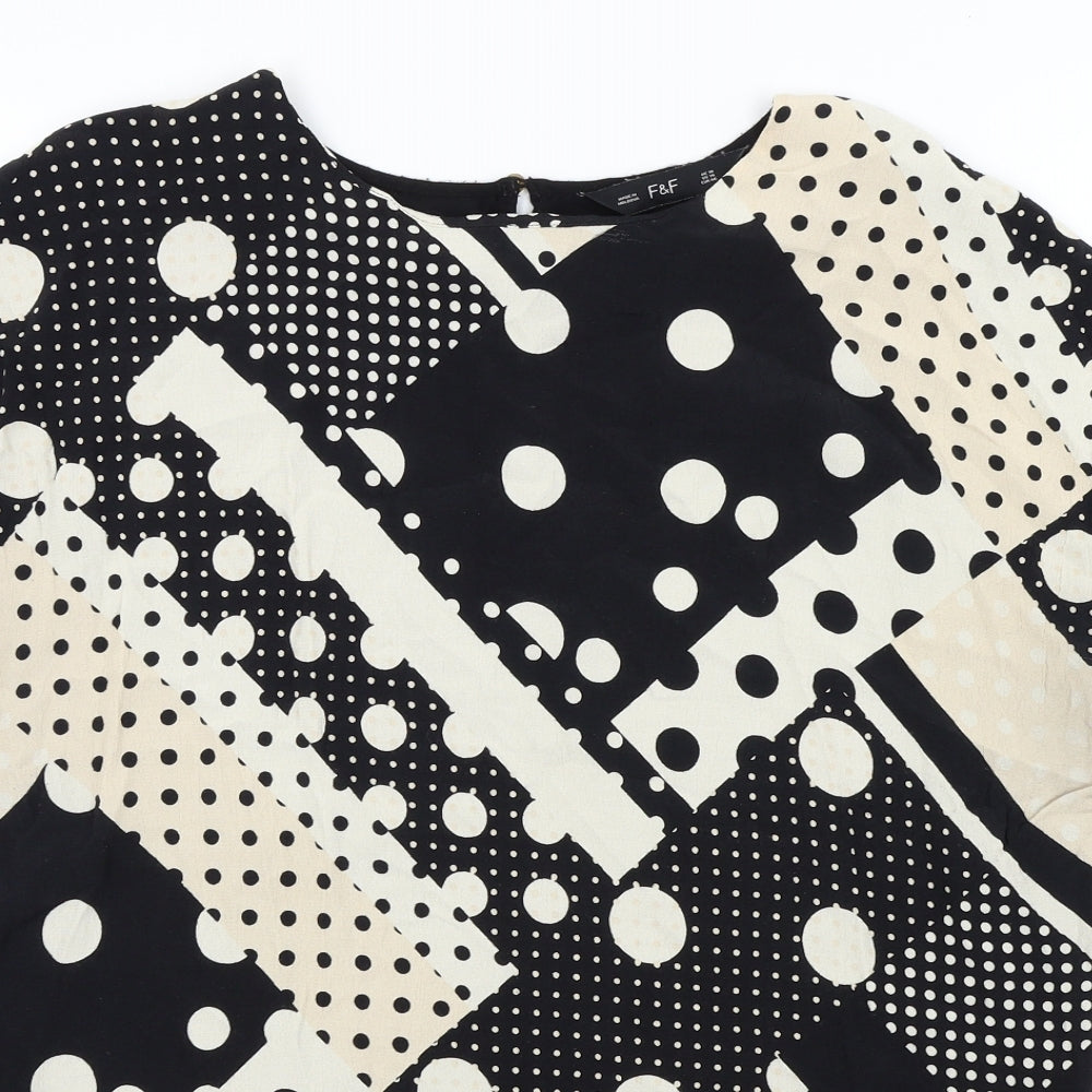 F&F Womens Black   Basic T-Shirt Size 10