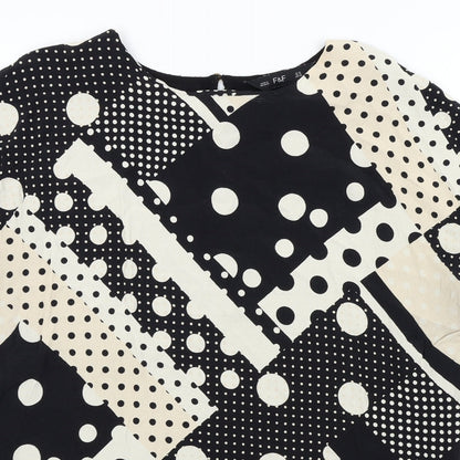 F&F Womens Black   Basic T-Shirt Size 10