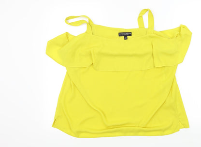 Womens UK Size 18 Dorothy Perkins Yellow Basic Blouse