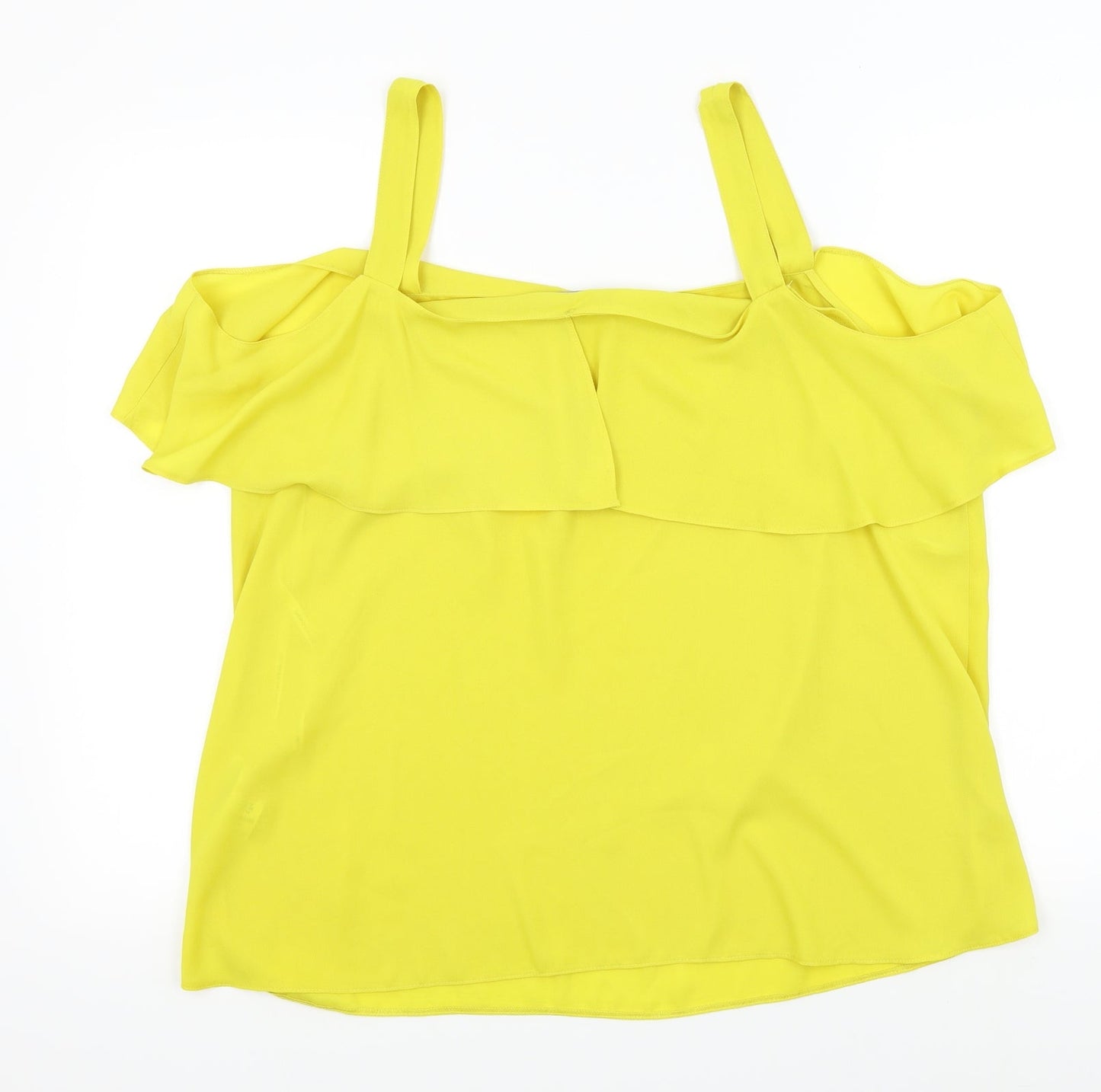Womens UK Size 18 Dorothy Perkins Yellow Basic Blouse