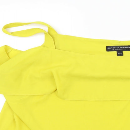 Womens UK Size 18 Dorothy Perkins Yellow Basic Blouse